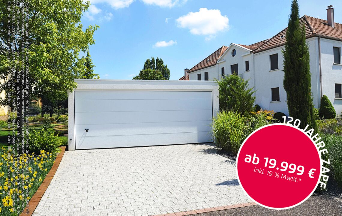 ZAPF Grossraumgarage mit stylischem Garagentor